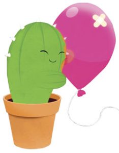 ballon in cactus