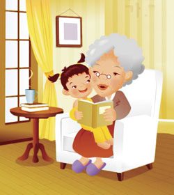 grandmother reading