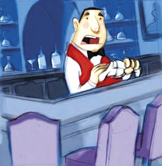 bartender cartoon