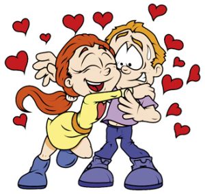 happy young valentine